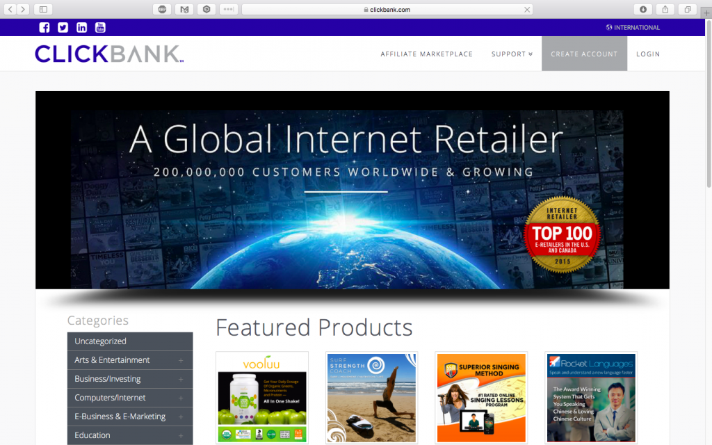 《Clickbank - 最大虚拟品零售平台》